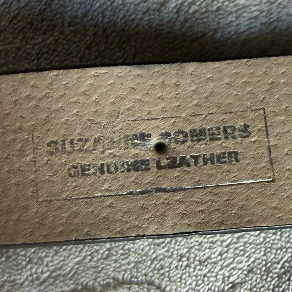 Vintage Suzanne Somers Western Pebbled Leather Belt M/L Boho Brown Brass Concho